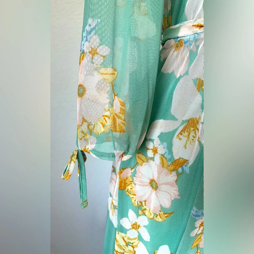 Allison Brittney mint green floral dress - Picture 4 of 5